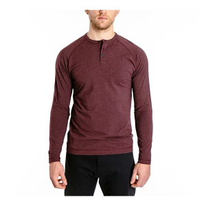 Men's Public Rec Go To Long Sleeve Henley Large Burgandy