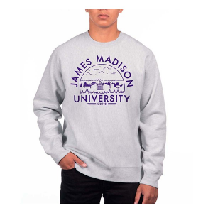 James Madison Dukes USCAPE Crew Small Grey Heather