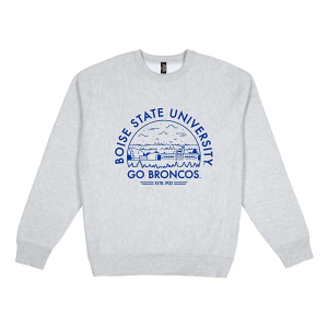 Boise State Broncos USCAPE Crew Small Grey Heather