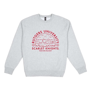 Rutgers Scarlet Knights USCAPE Crew Small Grey Heather