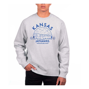 Kansas Jayhawks USCAPE Crew Small Grey Heather