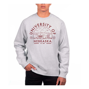 Nebraska Cornhuskers USCAPE Crew Small Grey Heather