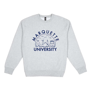 Marquette Golden Eagles USCAPE Crew Small Grey Heather
