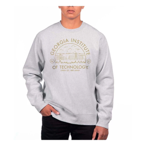 Georgia Tech Yellow Jackets USCAPE Crew Small Grey Heather
