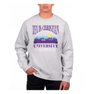 TCU Horned Frogs USCAPE Crew Small Grey Heather