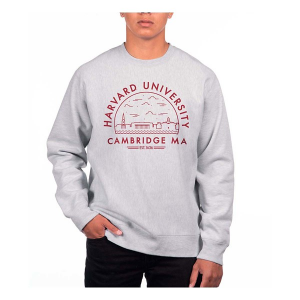 Harvard Crimson USCAPE Crew Small Grey Heather