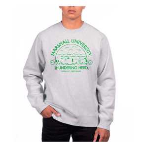 Marshall Thundering Herd USCAPE Crew Small Grey Heather