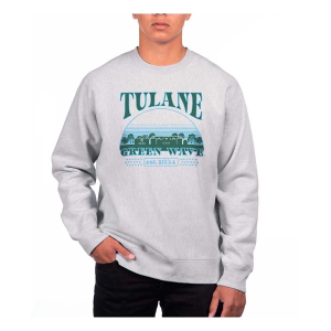 Tulane Green Wave USCAPE Crew Small Grey Heather