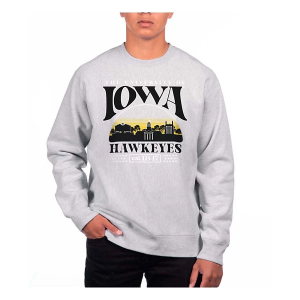 Iowa Hawkeyes USCAPE Crew Small Grey Heather