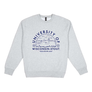 UW-Stout Blue Devils USCAPE Crew Small Grey Heather
