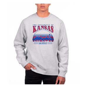Kansas Jayhawks USCAPE Crew Small Grey Heather