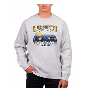 Marquette Golden Eagles USCAPE Crew Small Grey Heather