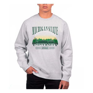 Michigan State Spartans USCAPE Crew Small Grey Heather