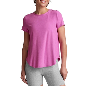 Women's Beyond Yoga On the Down Low T-Shirt Large Sunset Violet Heather