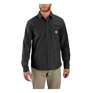 Men's Carhartt Force Sun Defender Long Sleeve Button Up Shirt 2XLarge Tall Black