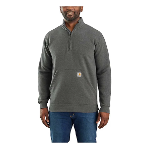 Men's Carhartt Loose Fit Midweight Mock-Neck 1/4 Zip Pullover 3XLarge Carbon Heather