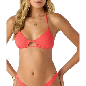 Women's O'Neill Madrid Swim Bikini Top Juniors Medium Cayenne