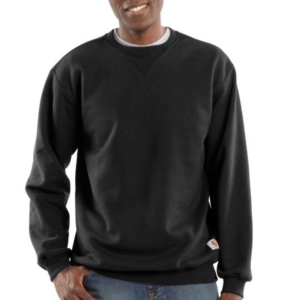 Men's Carhartt Loose Mid Weight Work Crewneck Sweatshirt Medium Black