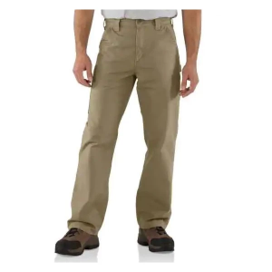 Men's Carhartt Loose Fit Canvas Utility Work Cargo Pants 36 Dark Khaki