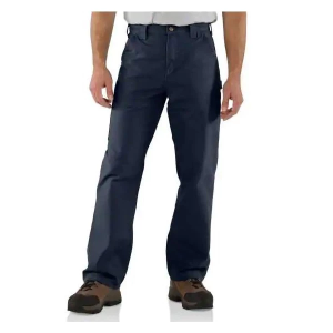 Men's Carhartt Loose Fit Canvas Utility Work Cargo Pants 36 Navy