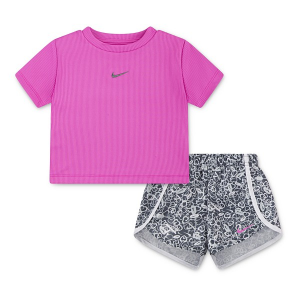 Girls' Nike Game, Swoosh, Match Set Toddler 2T Smoke Grey