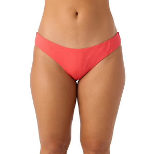 Women's O'Neill Saltwater Solids Rib Swim Bottoms Juniors Large Cayenne