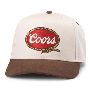 Men's American Needle COORS Wrangler Snapback Hat One Size Brown Ivory