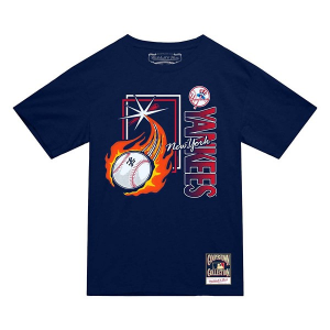 New York Yankees Fireball T-Shirt XLarge Navy