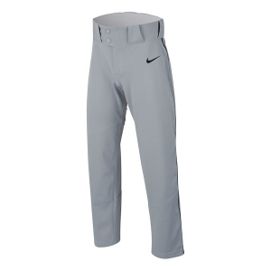 Boys' Nike Vapor Select Piped Baseball Pants Youth Medium Grey/Black Regular