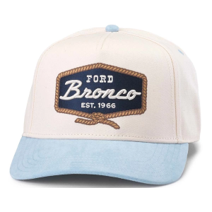 Men's American Needle Bronco Wrangler Snapback Hat One Size Blue Ivory