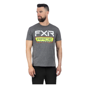 Men's FXR Race Div Premium T-Shirt Large Charcoal/High-Vis