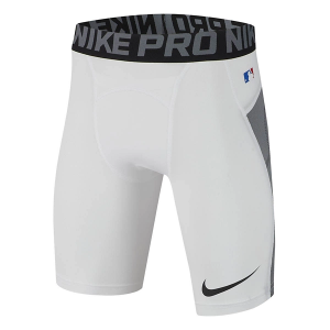 Boys' Nike Pro Heist Baseball Slider Compression Shorts Small White
