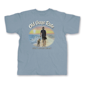 Men's Old Guys Rule Dog Day's T-Shirt 2XLarge Stone Blue