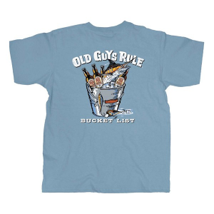 Men's Old Guys Rule Bucket List T-Shirt Medium Stone Blue