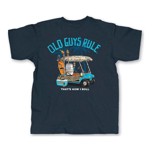Men's Old Guys Rule Beer Cart T-Shirt Large Navy