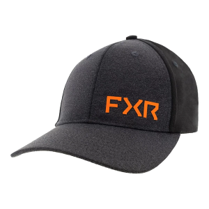 Men's FXR Evo Flex-Band TPR Logo Hunting Adjustable Hat L/XL Charcoal Heather/Orange