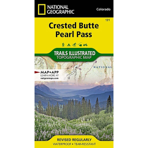 National Geographic Crested Butte, Pearl Pass Map
