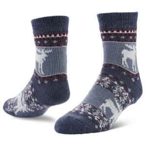 Adult Sof Sole Moose Be Nice Crew Socks Medium Blue Moose Singles