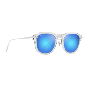 Men's Maui Jim Alika Polarized Sunglasses Crystal With Silver/Blue Hawaii