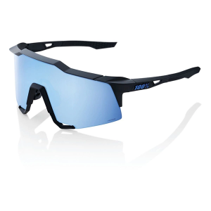 Men's 100% 100% SPEEDCRAFT Polarized Sunglasses Black/Blue Mirror