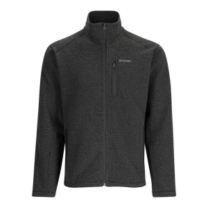 Men's Simms Rivershed Full Zip Softshell Jacket XLarge Black Heather