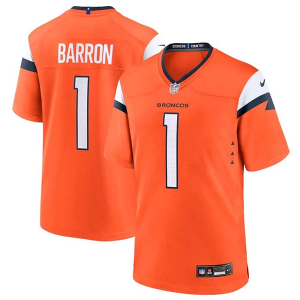 Denver Broncos Jahdae Barron #TBD Nike 2025 Draft Game Jersey Large Orange