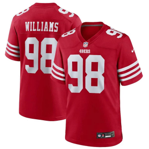 San Francisco 49ers Mykel Williams #TBD Nike 2025 Draft Game Jersey XLarge Red