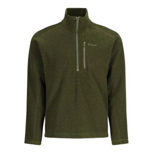 Men's Simms Rivershed Fishing 1/2 Zip Pullover XLarge Riffle Heather