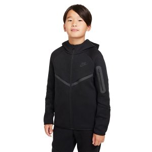 Kids' Nike Sportswear Tech Fleece Full Zip XLarge Black/Black