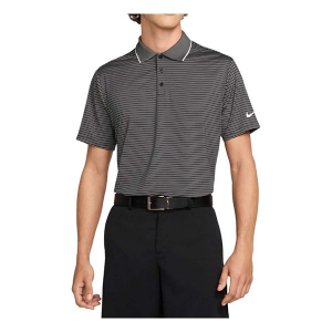Men's Nike Dri-Fit Tour Stripe Polo Medium Black/White