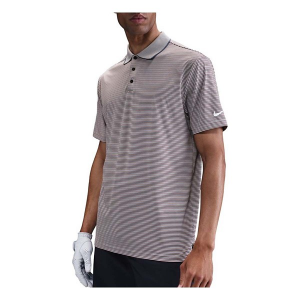 Men's Nike Dri-Fit Tour Stripe Polo Small platinum Violet/White