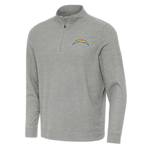 Los Angeles Chargers Antigua Subtle 1/4 Zip 3XLarge Grey Heather