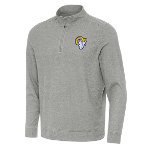 Los Angeles Rams Antigua Subtle 1/4 Zip 3XLarge Grey Heather