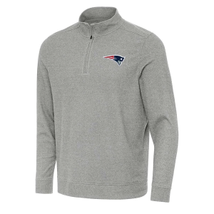 New England Patriots Antigua Subtle 1/4 Zip 3XLarge Grey Heather